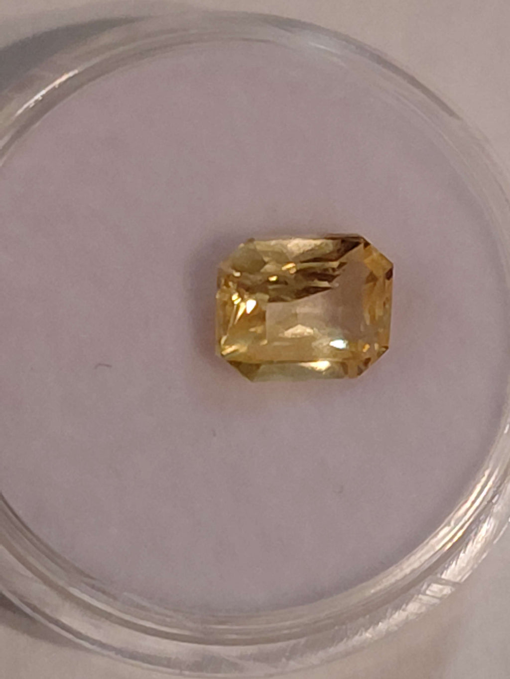 2.05 Ct Natural Ceylon Unheated Yellow Sapphire Octagon Cushion Cut