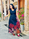 Summer Cotton Batik Sleeveless Long Dress