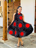 Summer Cotton Batik Sleeveless Long Dress
