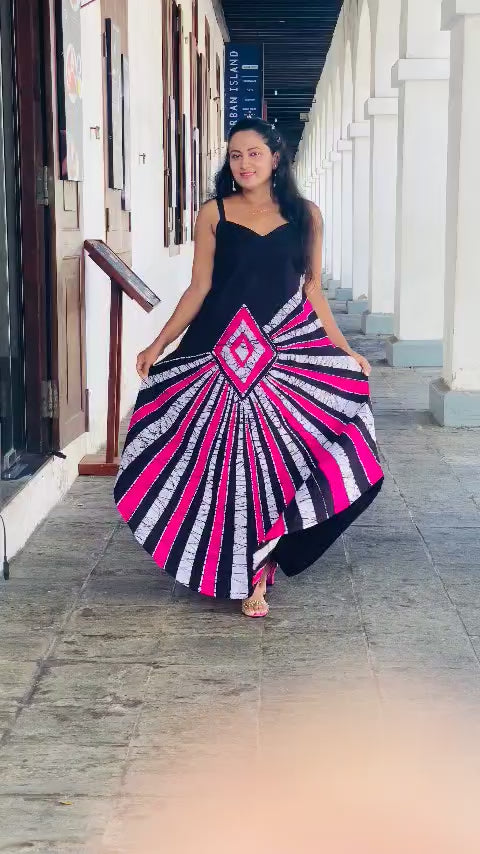 Summer Cotton Batik Sleeveless Long Dress